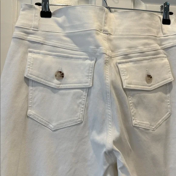 SPANX stretched twill crop wideleg White Pants - Picture 7 of 8
